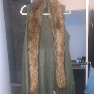 Fur Collared Cardigan